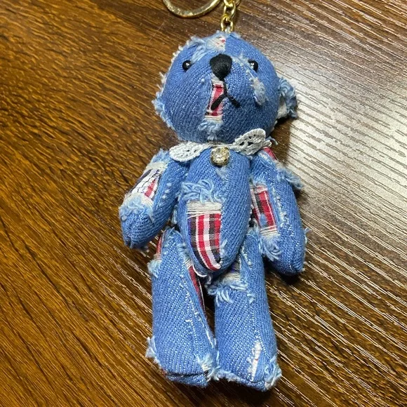 Denim bear key chain - Picture 2 of 11